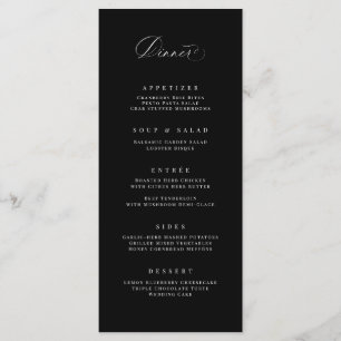 Cartão de refeição do menu Janto clássico