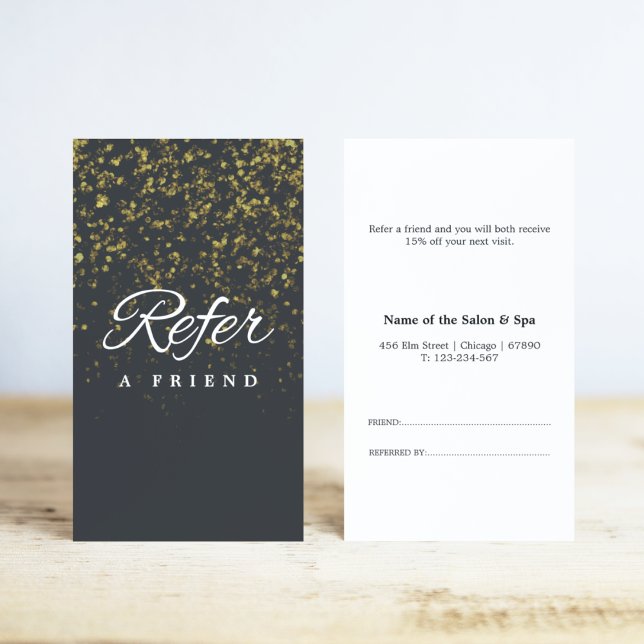 Cartão de referência comercial minimalista (Minimalist Business Referral Card)