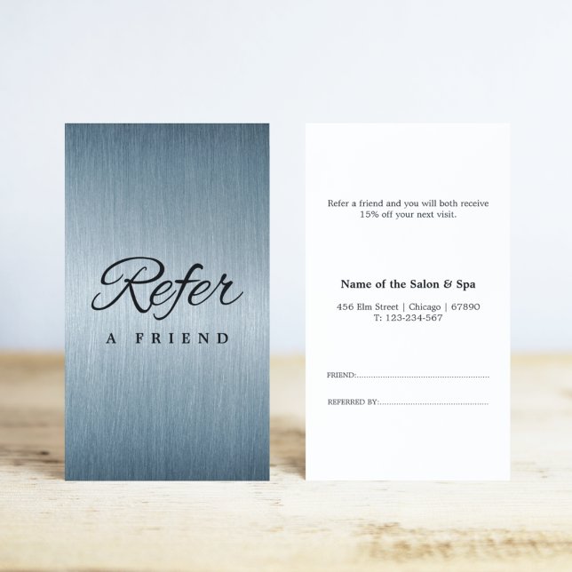 Cartão de referência comercial minimalista (Minimalist Business Referral Card)
