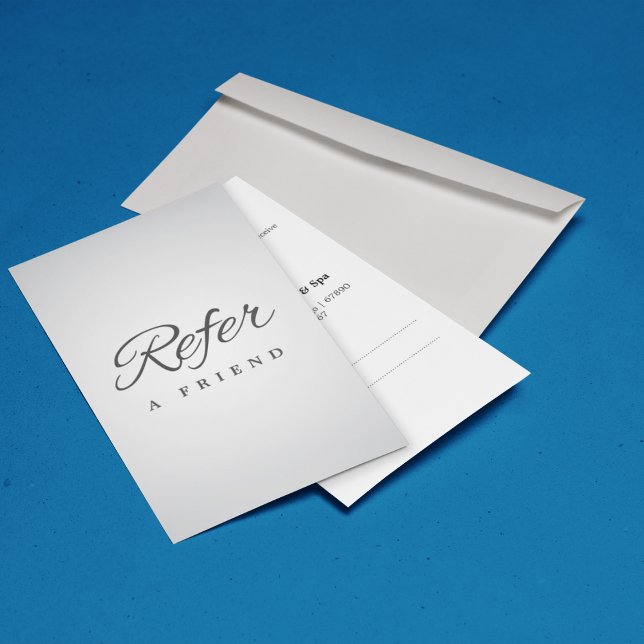 Cartão de referência comercial minimalista (Minimalist Business Referral Card)