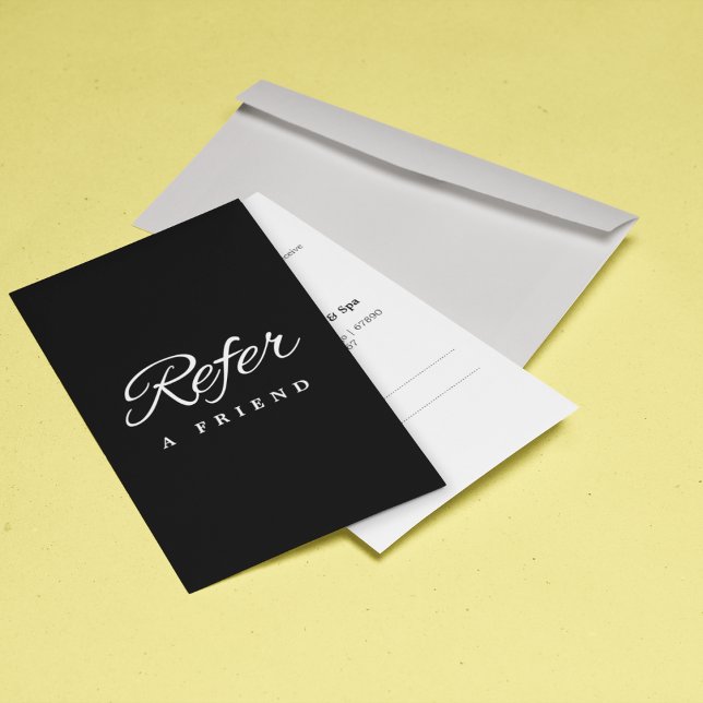 Cartão de referência comercial minimalista (Minimalist Business Referral Card)