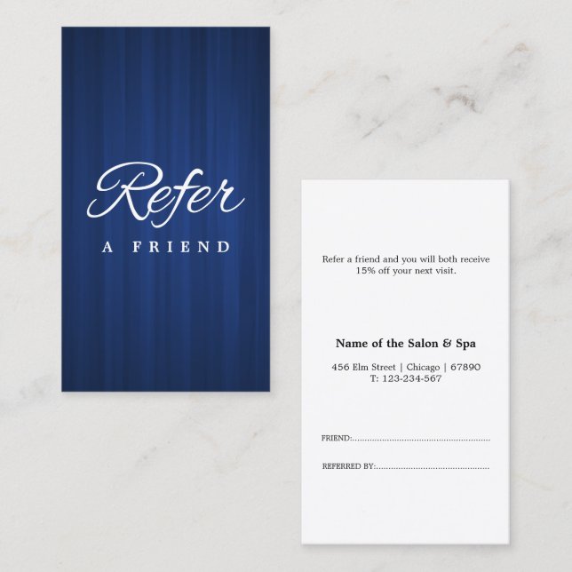 Cartão de referência comercial minimalista (Frente/Verso)