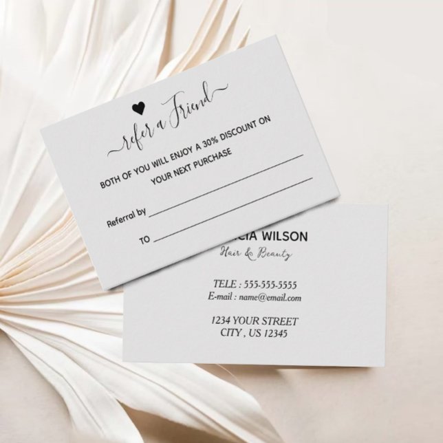 Cartão de Referência, Consulte um Amigo, Cartão de (Referral Card, Refer a Friend, Rewards Card)