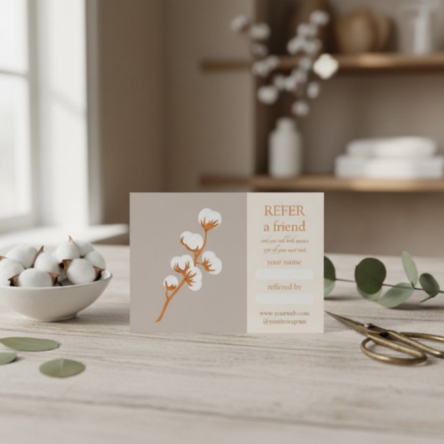 Cartão de Referência da Ramificação de Algodão Ele (Criador carregado)