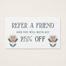 cartão de referência das flores de boho folk