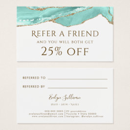 Cartão de Referência de Agato Aquamarino