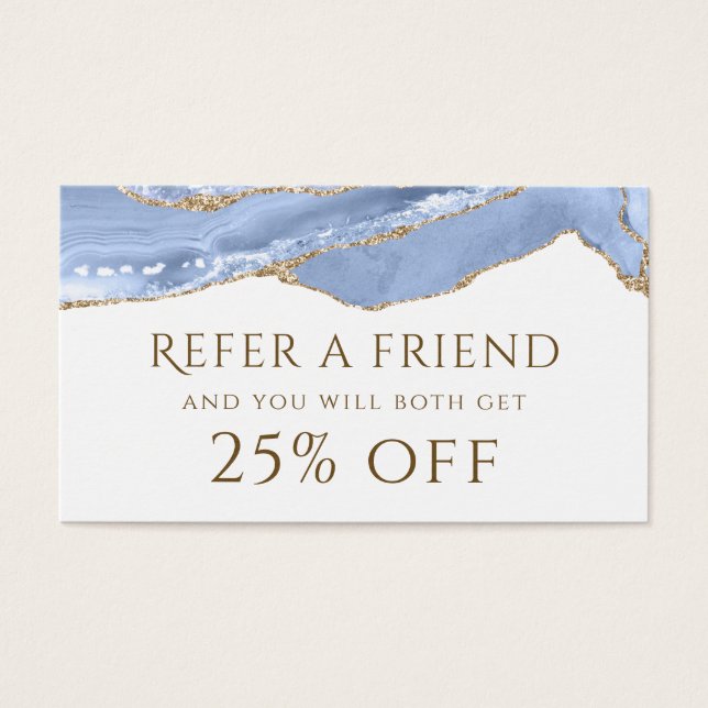 Cartão de Referência de Agato Azul Cornflower (Frente)