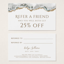 Cartão de Referência de Agato Branco