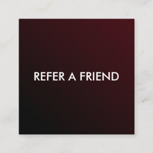 Cartão de Referência de Amigo de Luxo Moderno para
