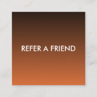 Cartão de Referência de Amigo de Luxo Moderno para