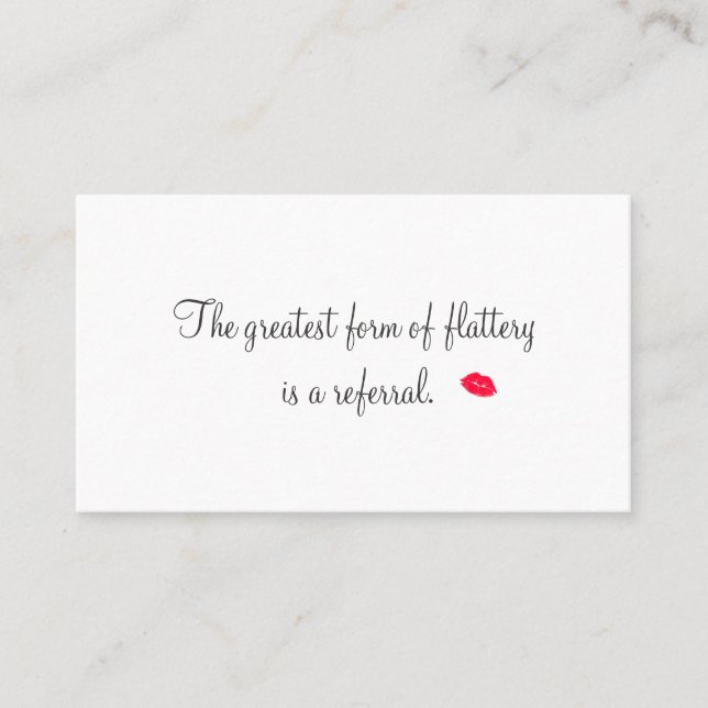 Cartão de Referência de Cosmetologia para Lábios d (Frente)