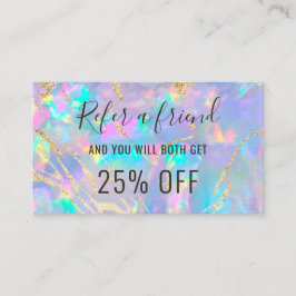 cartão de referência de fundo opal