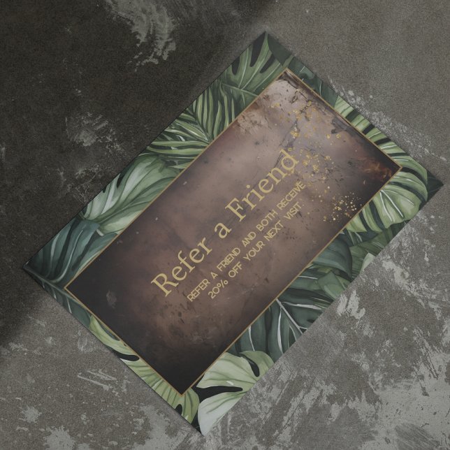 Cartão de Referência de Na moda QR de Couro Verde  (Criador carregado)