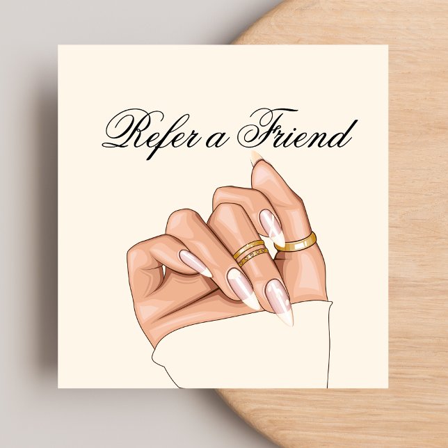 Cartão de Referência de Pedicurista Elegante Salon (Criador carregado)