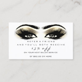 Cartão de Referência de Salão Maqueamento Lash Olh