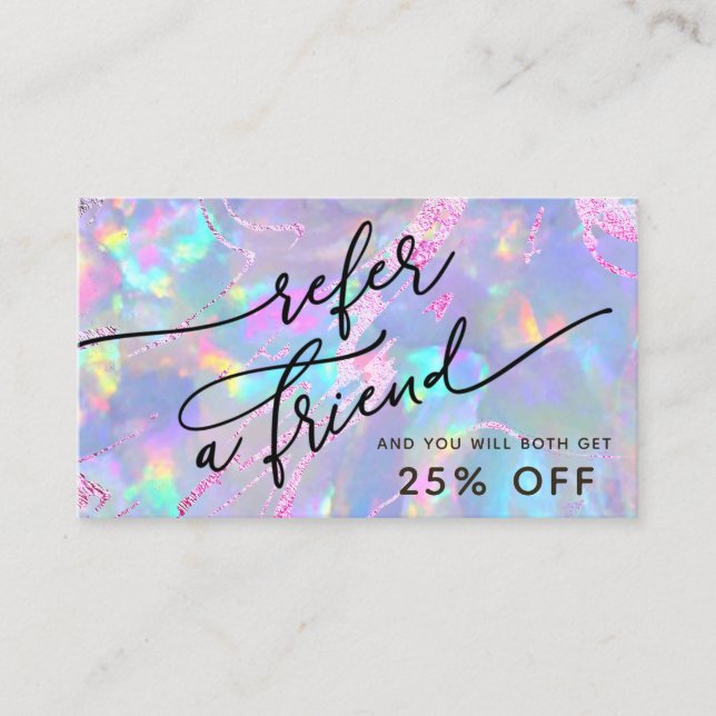 cartão de referência de textura opal (Frente)