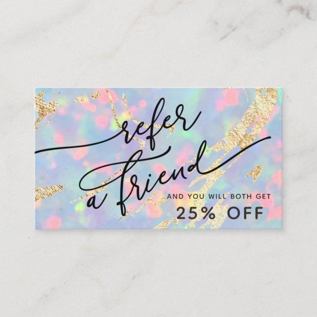 cartão de referência de textura opal gem (Frente)