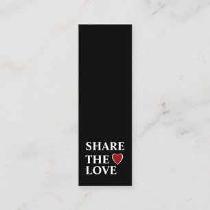 Cartão de Referência do Coração Vermelho Minimalis