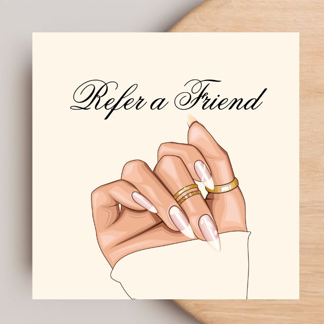 Cartão de Referência do Manicurista de Salão de Na (Criador carregado)