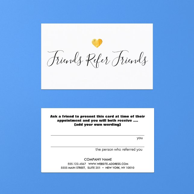 Cartão de Referência Dourado para Clientes Cardíac (Criador carregado)