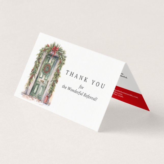 Cartão de Referência Imobiliário Do Tema De Natal (Frente)