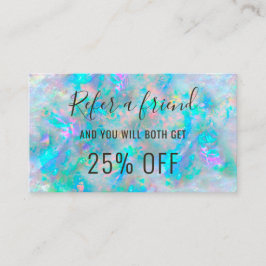 cartão de referência inspirado em opala