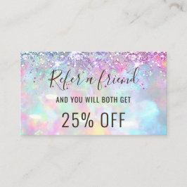 cartão de referência opal do glitter de cores past