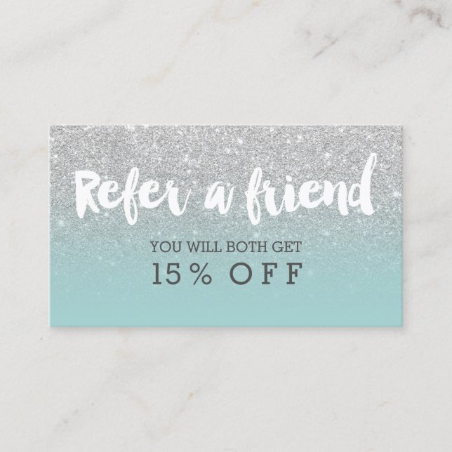 Cartão de referência para a tipografia teal (Frente)