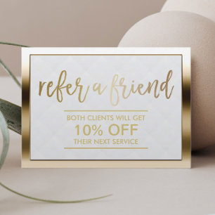 Cartão de Referência  Quadro Dourado moderno