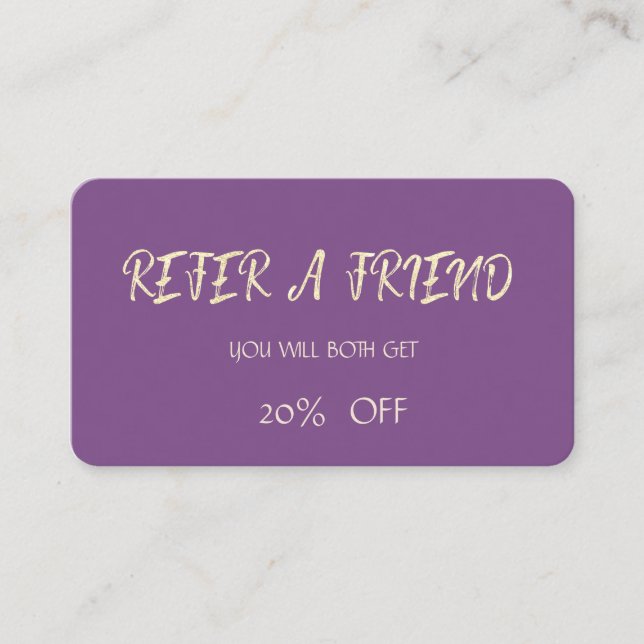 Cartão de Referência Simples e Moderno Elegante (Frente)