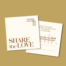 Cartão de Referência Simples Elegante Boho Brown