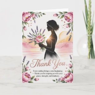 Cartão de Reforma Floral Elegante para Mulher