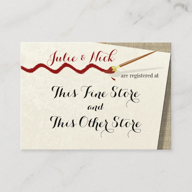 Cartão de Registro Bridal do Partido da Pintura (Frente)