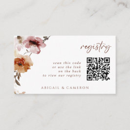 Cartão de Registro de Casamento com Código QR Terr