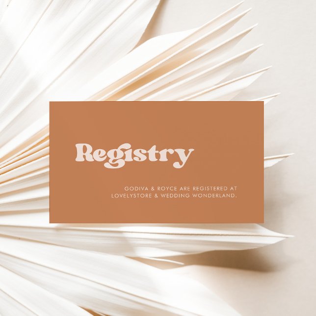 cartão de registro de casamento de açúcar castanho (Criador carregado)