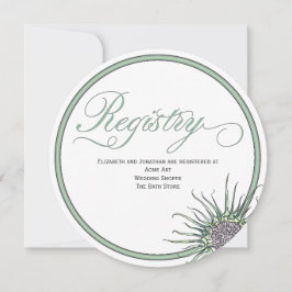 Cartão De Registro De Casamento De Flor Arredondad