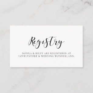 Cartão de registro de casamento Elegante design