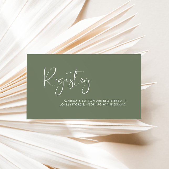 Cartão de registro de casamento Elegante e moderno (Criador carregado)