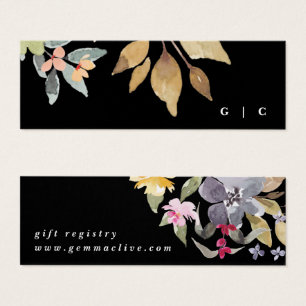 Cartão De Registro De Casamento Floral Por Aquarel