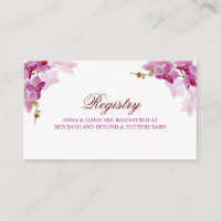Cartão de Registro de Casamento Orquídeo Tropical