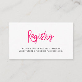 Cartão de registro de casamento para caligrafia mo