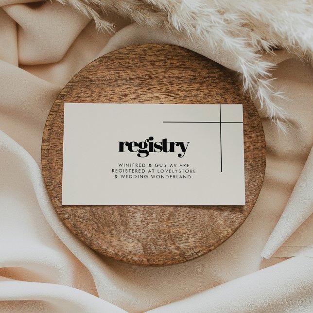 Cartão de registro de casamento simples e elegante (Criador carregado)