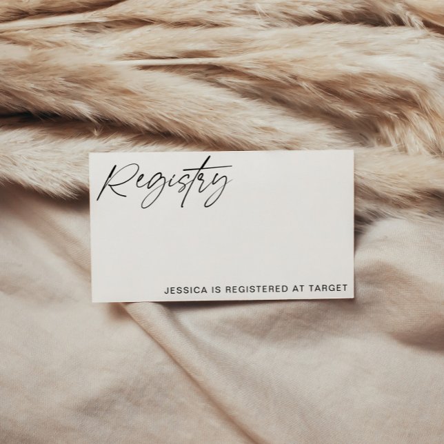 Cartão de Registro de Chá de fraldas minimalista (Criador carregado)