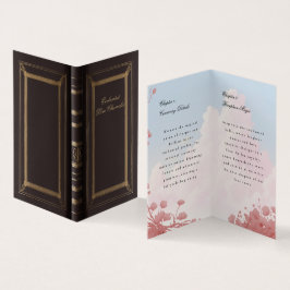 Cartão de registro de detalhes do livro de amor