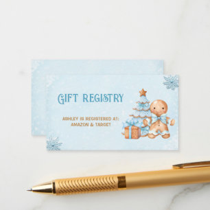 Cartão de Registro de Presente de Chá de fraldas A