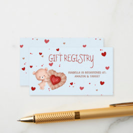 Cartão de Registro de Presente de Chá de fraldas A