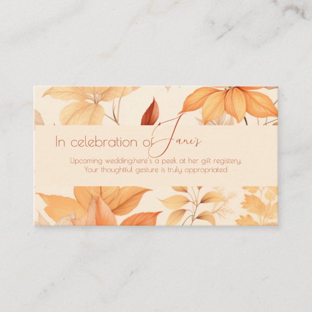 cartão de registro de presente de chá de panela fl (Frente)