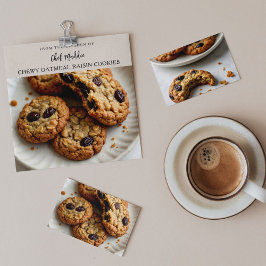 Cartão de Registro de Receita de Cookie Personaliz