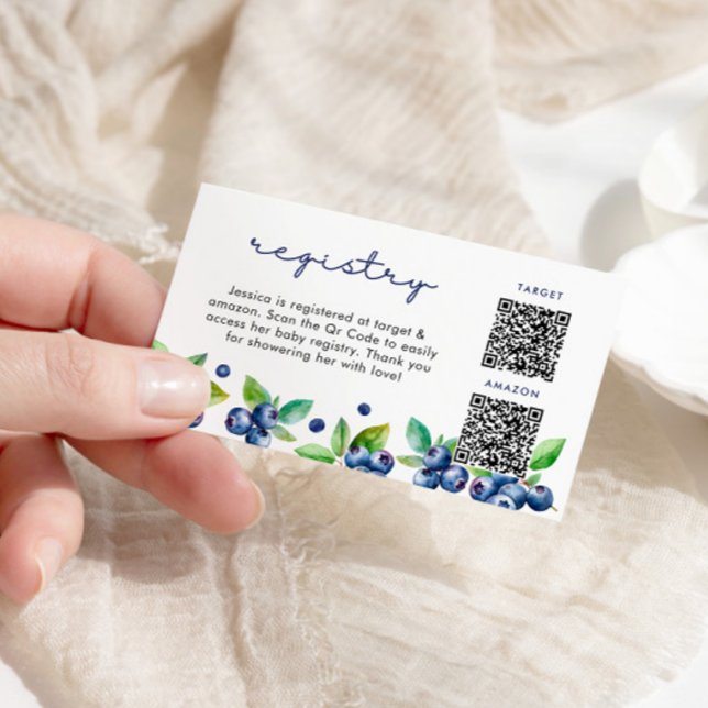 Cartão de Registro do Chá de fraldas Berry Sweet (Criador carregado)