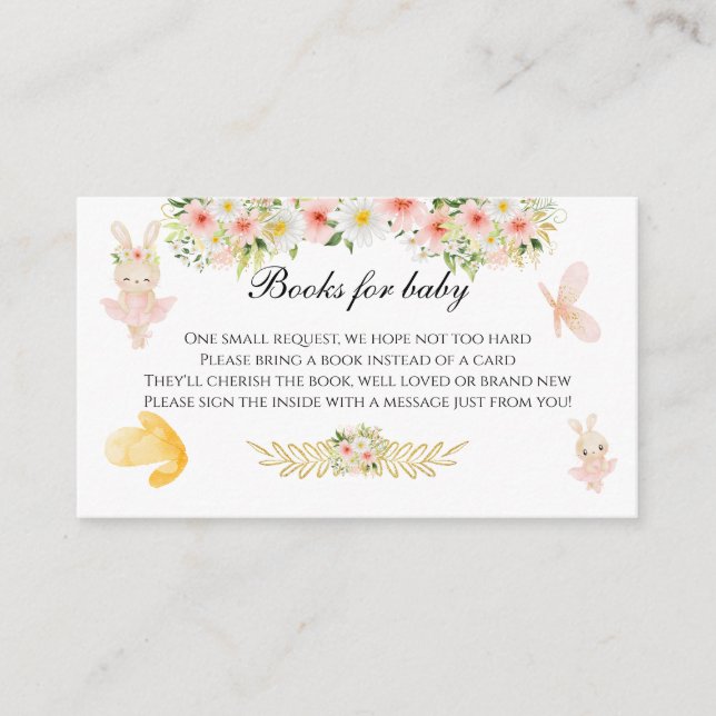 Cartão de registro do pacote do chá de fraldas do  (Frente)